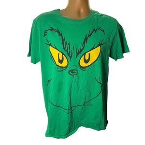 The Grinch Dr. Seuss Green Face Graphic Tee Shirt Men’s L